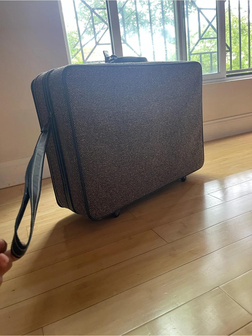 Adolfo Brown Tweed Garment & Travel Organizer Set